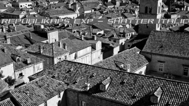 Republikaps Exp - Shatter Italic Font examples