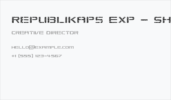 Republikaps Exp - Shatter Business Card
