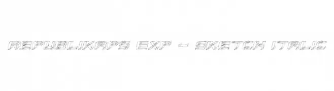 Republikaps Exp - Sketch Italic  免费字体下载