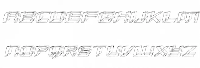 Republikaps Exp - Sketch Italic Font Litere mari