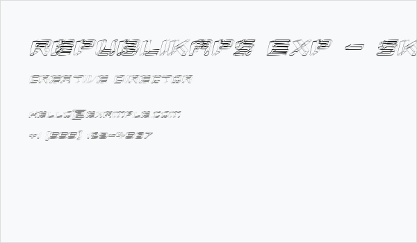 Republikaps Exp - Sketch Italic Business Card