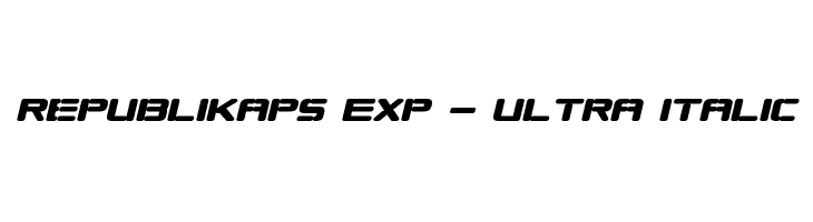 Republikaps Exp - Ultra Italic Font