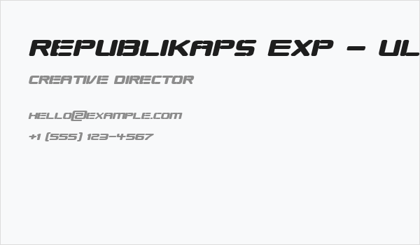 Republikaps Exp - Ultra Italic Business Card