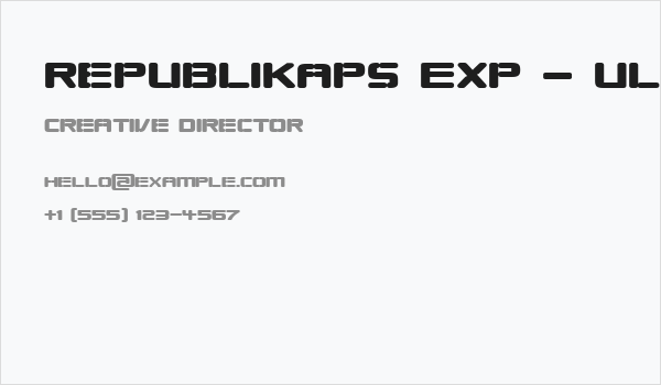 Republikaps Exp - Ultra Business Card