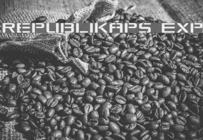 Republikaps Exp Schriftart examples