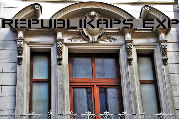 Republikaps Exp Schriftart examples
