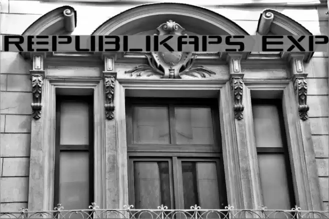 Republikaps Exp Schriftart examples