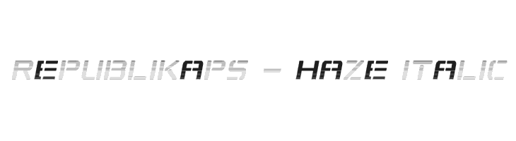 Republikaps - Haze Italic Font