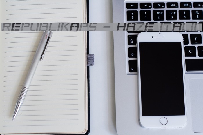 Republikaps - Haze Italic Font examples