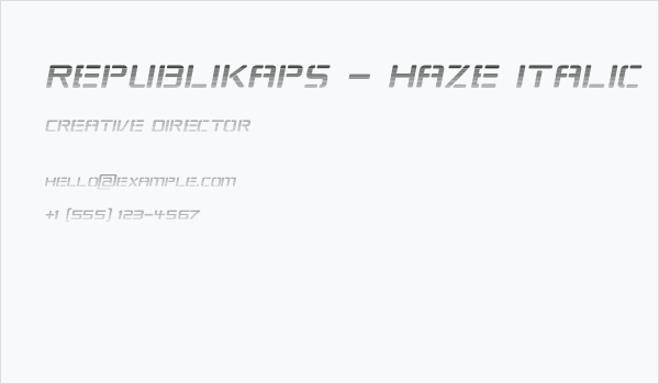 Republikaps - Haze Italic Business Card
