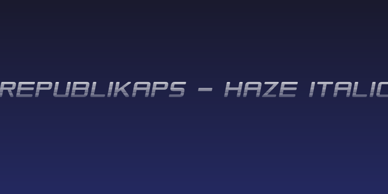 Republikaps - Haze Italic Social Header