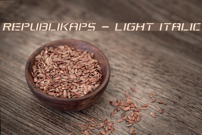 Republikaps - Light Italic Font examples