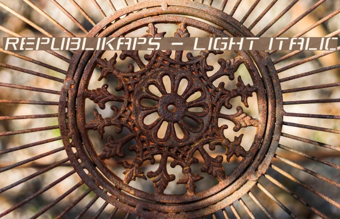 Republikaps - Light Italic Font examples
