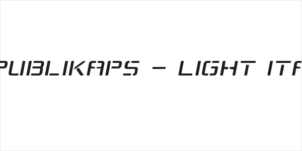Republikaps - Light Italic Logo