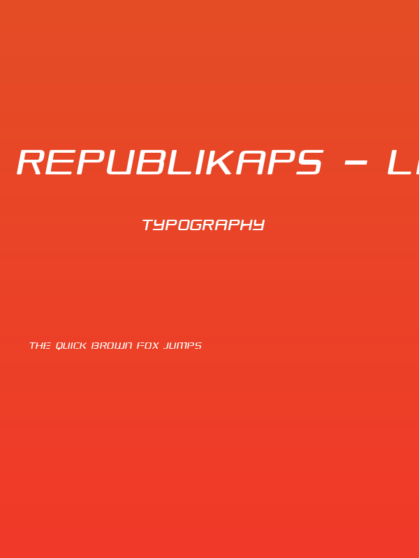 Republikaps - Light Italic Poster