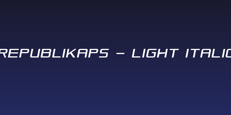 Republikaps - Light Italic Social Header