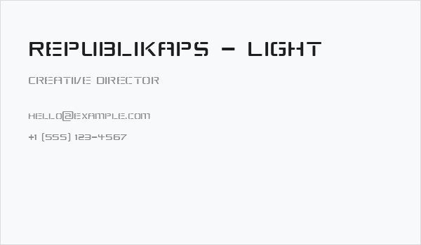 Republikaps - Light Business Card