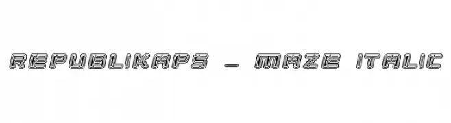 Republikaps - Maze Italic  नि: शुल्क फ़ॉन्ट्स डाउनलोड