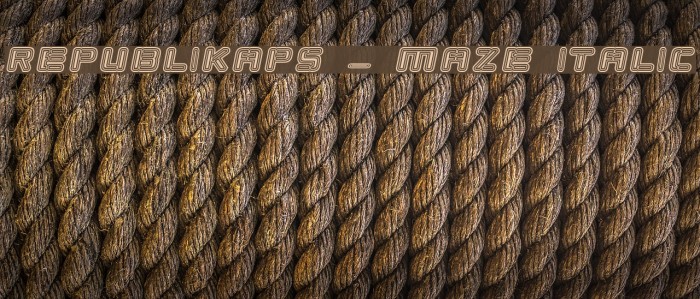 Republikaps - Maze Italic Example 1