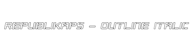 Republikaps - Outline Italic  Free Fonts Download