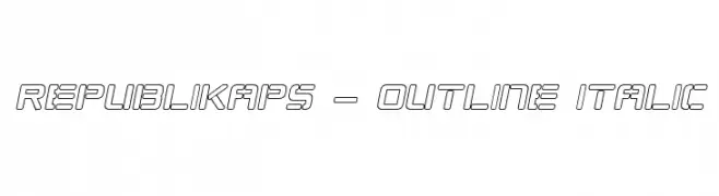 Republikaps - Outline Italic  Fuentes Gratis Descargar