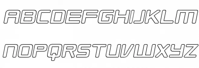 Republikaps - Outline Italic Шрифта ВЕРХНИЙ