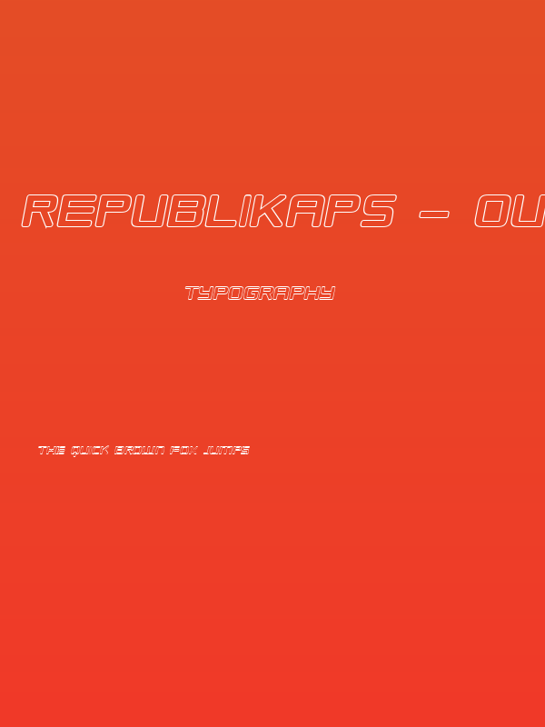 Republikaps - Outline Italic Poster