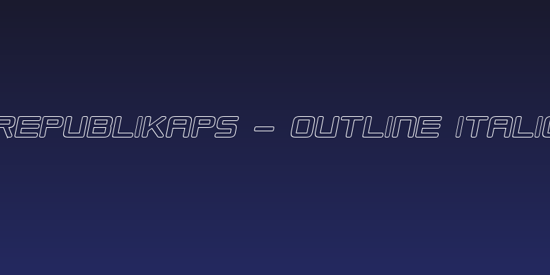 Republikaps - Outline Italic Social Header