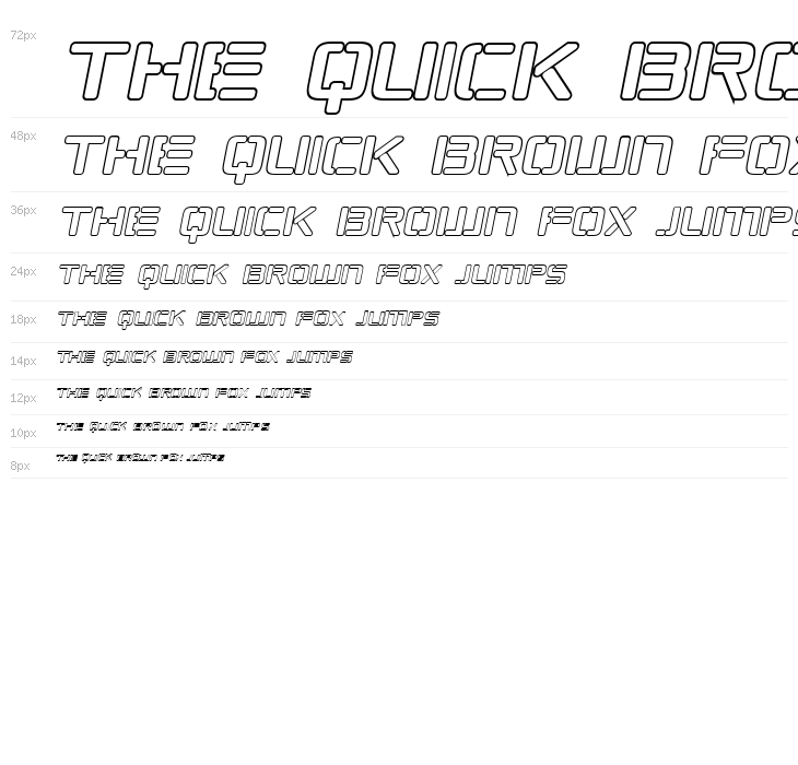 Republikaps - Outline Italic Waterfall