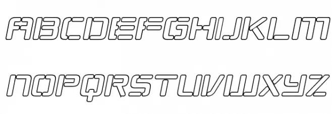 Republikaps - Outline Italic फ़ॉन्ट लोअरकेस