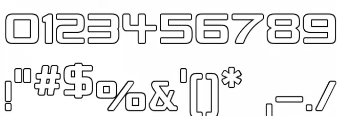 Republikaps - Outline Font OTHER CHARS