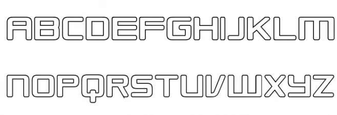 Republikaps - Outline 字体 大写