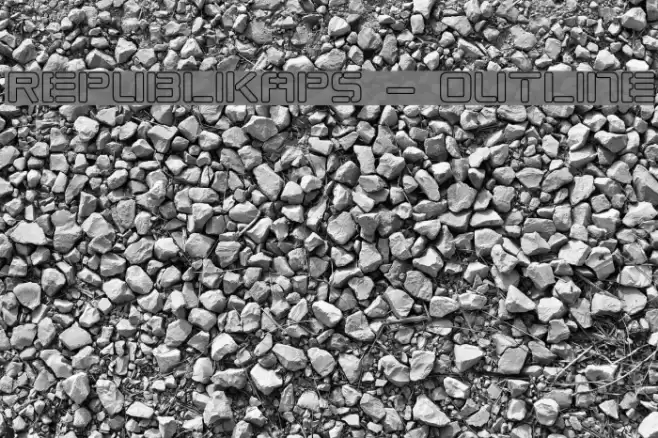 Republikaps - Outline Font examples