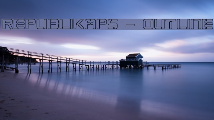 Republikaps - Outline Font examples