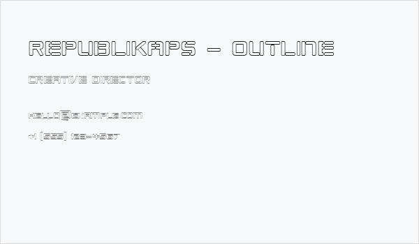 Republikaps - Outline Business Card