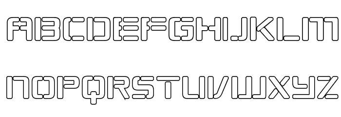 Republikaps - Outline Font LOWERCASE