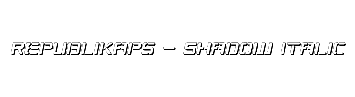Republikaps - Shadow Italic Font