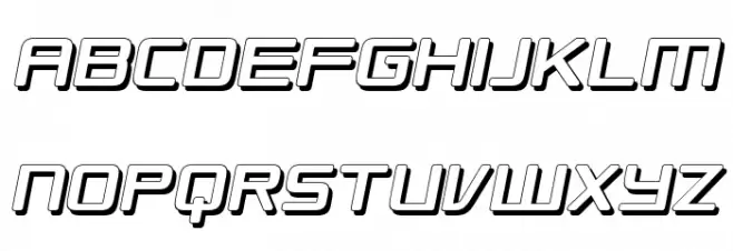 Republikaps - Shadow Italic Schriftart Groß