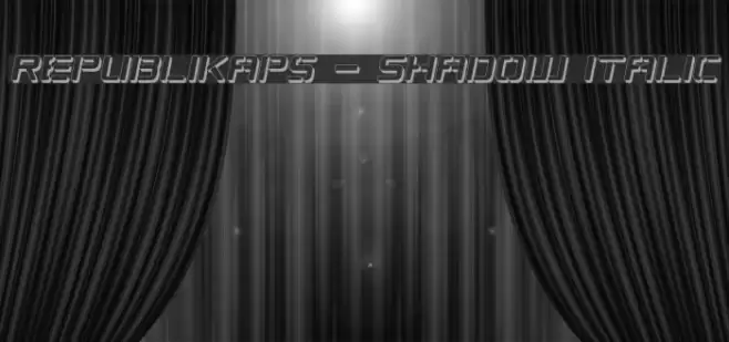 Republikaps - Shadow Italic Font examples