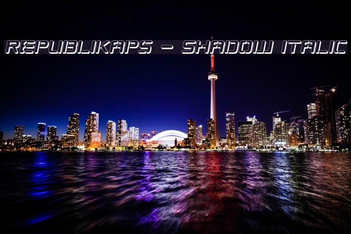 Republikaps - Shadow Italic Font examples