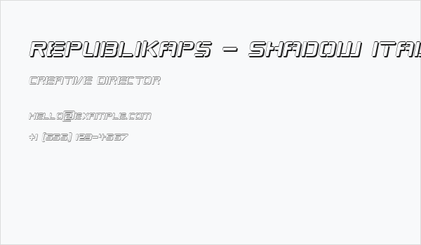 Republikaps - Shadow Italic Business Card