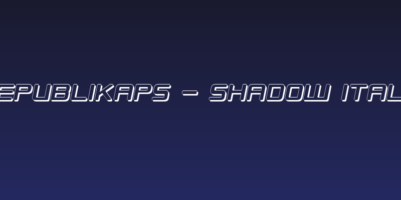 Republikaps - Shadow Italic Social Header