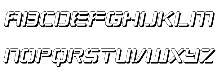 Republikaps - Shadow Italic Font LOWERCASE