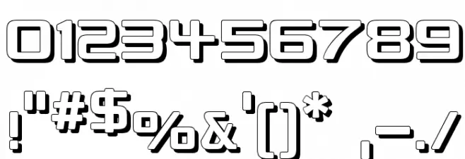 Republikaps - Shadow Font OTHER CHARS