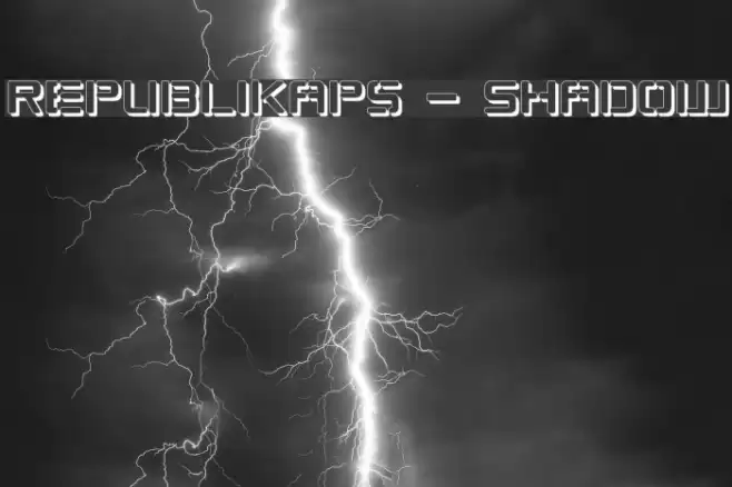 Republikaps - Shadow Font examples