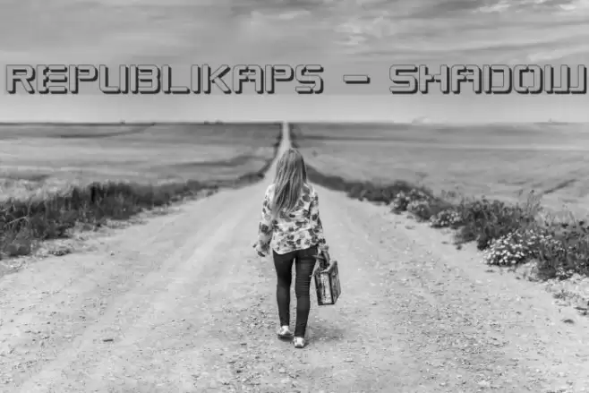 Republikaps - Shadow Font examples