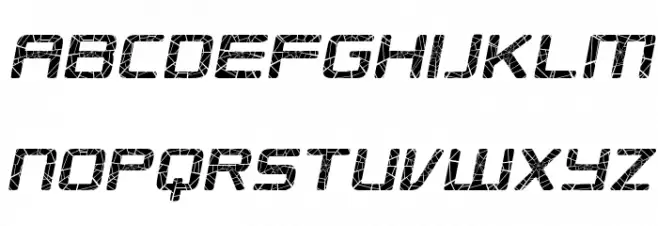Republikaps - Shatter Italic Caratteri MAIUSCOLE