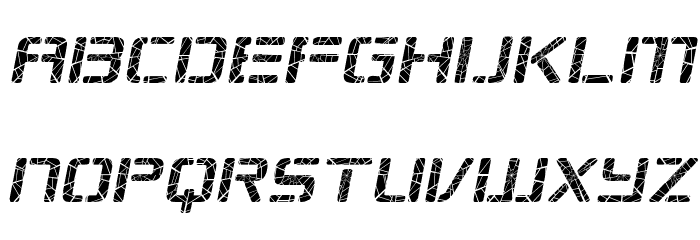 Republikaps - Shatter Italic Font LOWERCASE