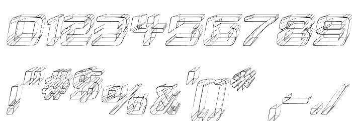 Republikaps - Sketch Italic Font OTHER CHARS