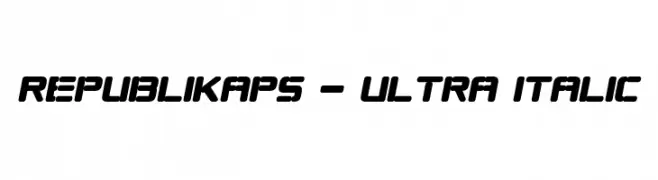 Republikaps - Ultra Italic  Frei Schriftart Herunterladen